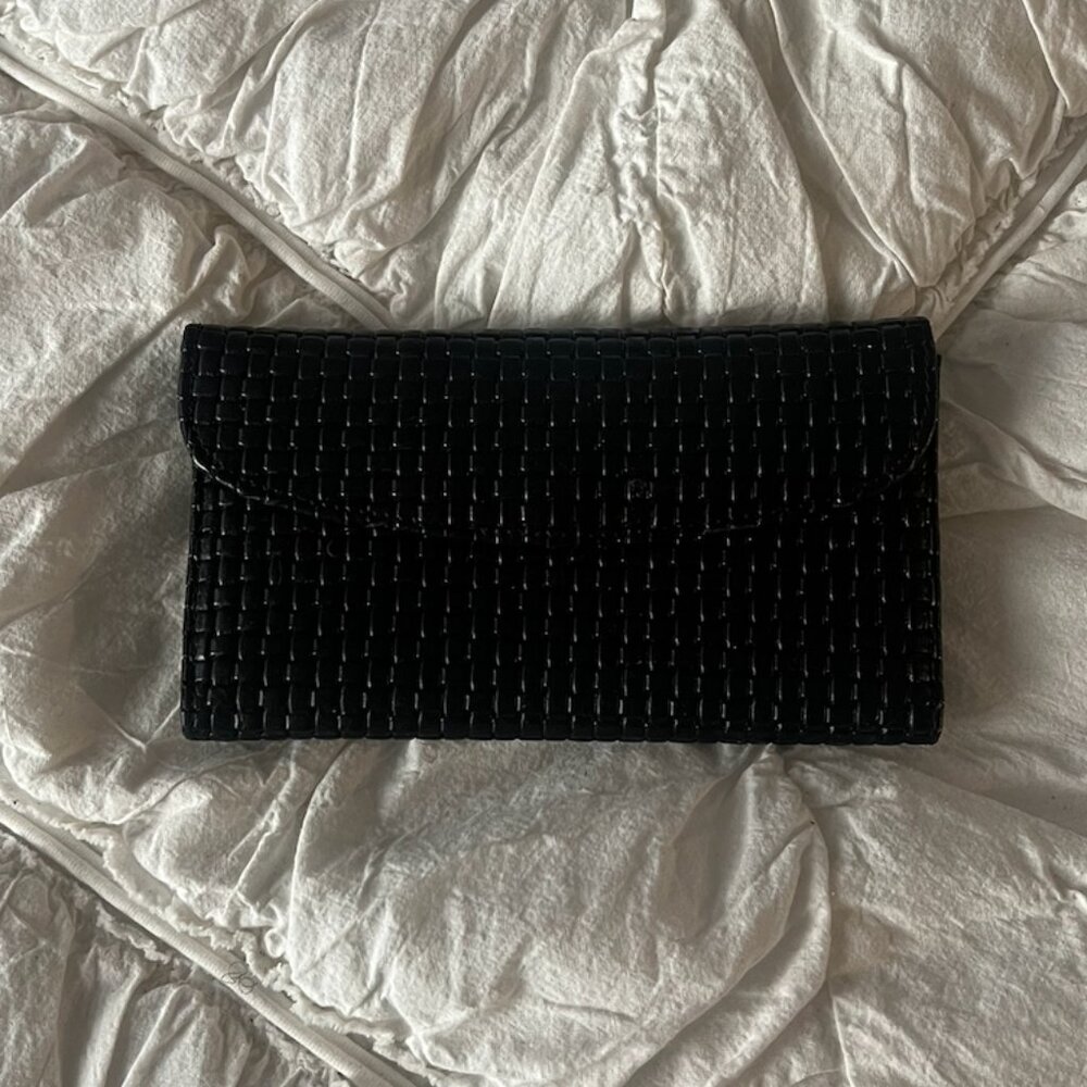 Woven Leather Wallet and Checkbook